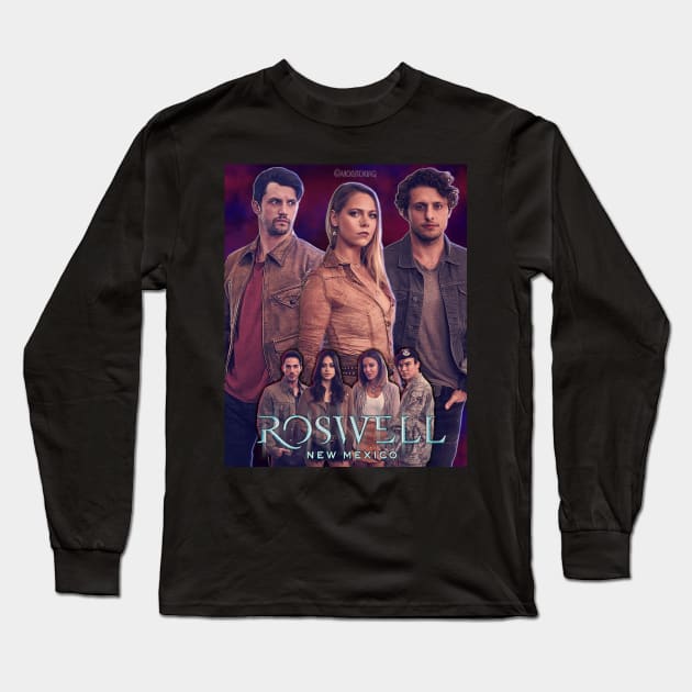 Roswell, New Mexico - Galaxy Long Sleeve T-Shirt by vickytoriaq